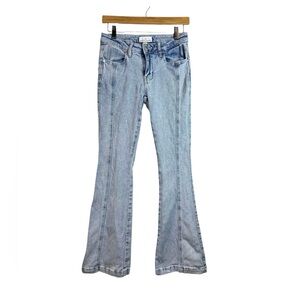 Austin Landing Light Wash Flare Jeans Western Juniors Size 3/26 Cotton